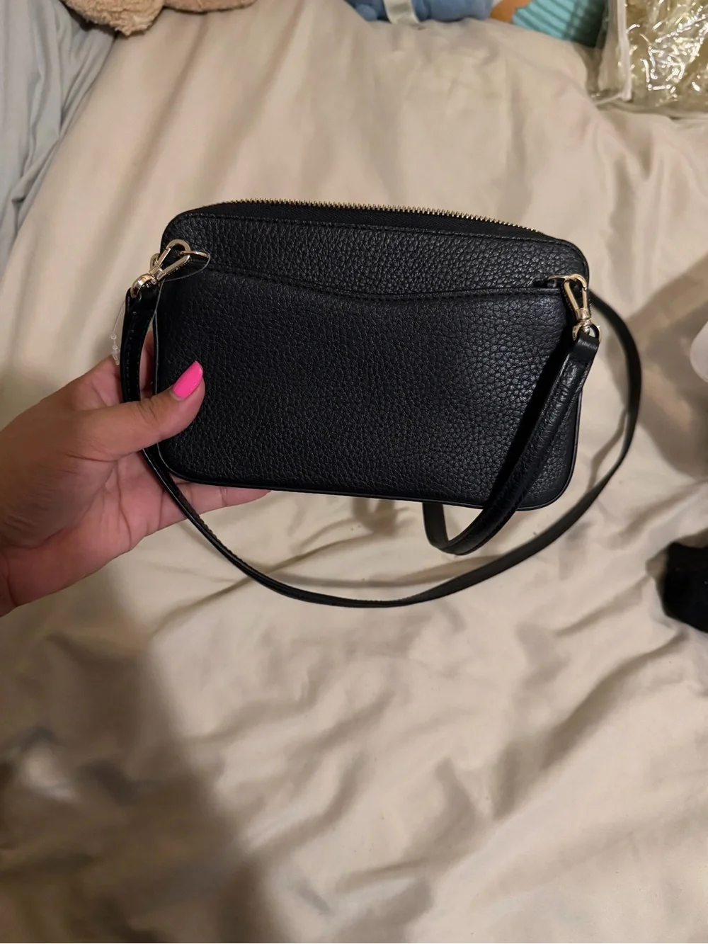 kate spade Black Pebbled Leather Belt Bag